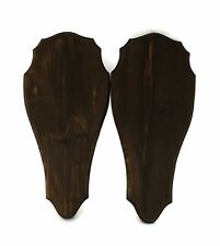 2 x Wooden Base Shield Trophy Mounting Plaque For Red Deer Stag Skull,Horn