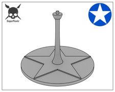 Scale Model Airplane Flight Stand With Roundel Base - United States Air Force