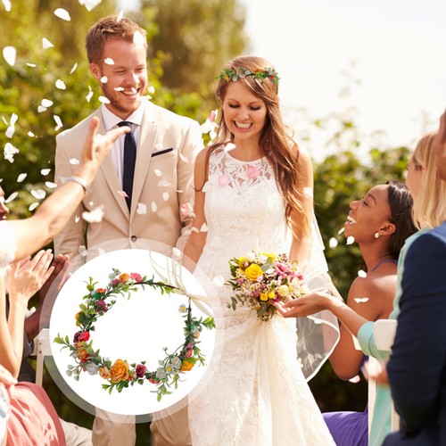 Bride floral headband wreath - bride,