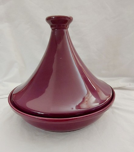 Purple glazed ceramic tagine - purple,