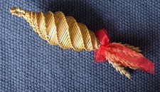 Handmade Corn Dolly Decoration- rustic traditional gift- red bow & straw hanger