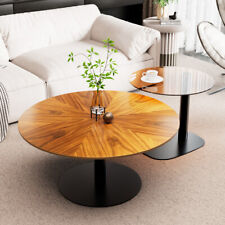 Set of 2 Round Vintage Wooden