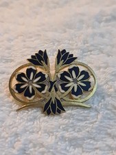 Crown & Fish Vintage Brooch 