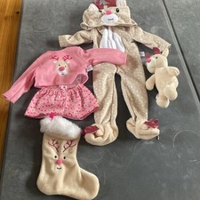 Design A Friend Reindeer Outfit With Plush Toy And Christmas Stocking VGC
