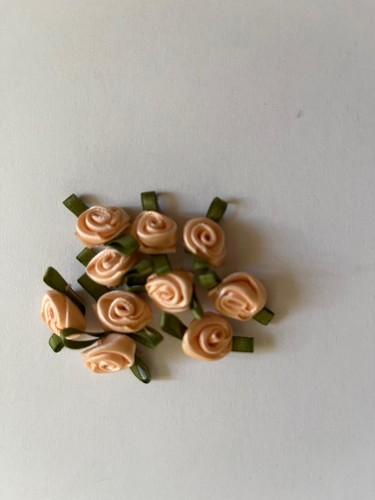 Small peach satin ribbon - peach,