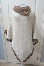 Hand Knitted Poncho Cape One