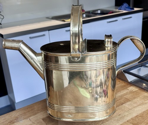 Antique british brass watering - antique,