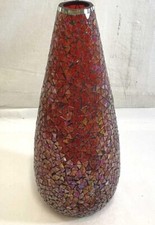 RED GLASS, Large Mosaic Vase