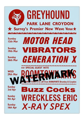 Greyhound croydon gig poster - greyhound,