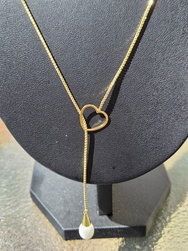 Ladies slider faux pearl heart - ladies,