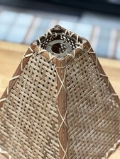 Vintage Rattan Bamboo Wicker Ceiling Shade, Cottagecore Retro