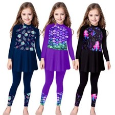 Kids Girls Zipper Swim Dress