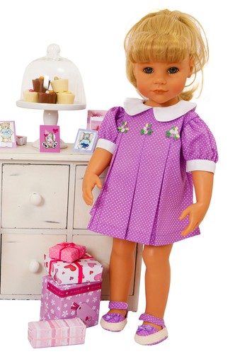 Lilac spotty dress for - lilac,