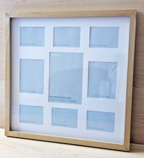 Block Light Wood Photo Frame Multi Aperture. Approx 42 x 42 cm 