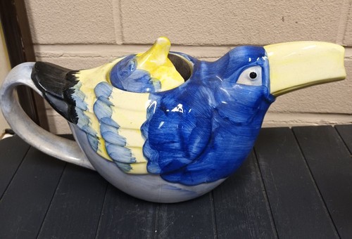 Vintage ceramic tuscan tea pot - tuscan,