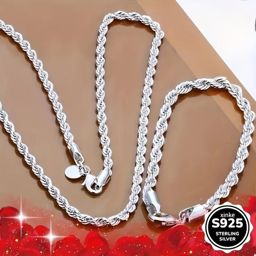 S925 silver twisted rope - s925,