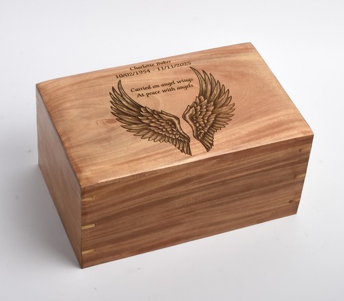 Cremation ashes wood casket - cremation,