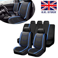 Universal 9PC PU Leather Car Seat Covers Set For Peugeot 207 208 307 For Citroen