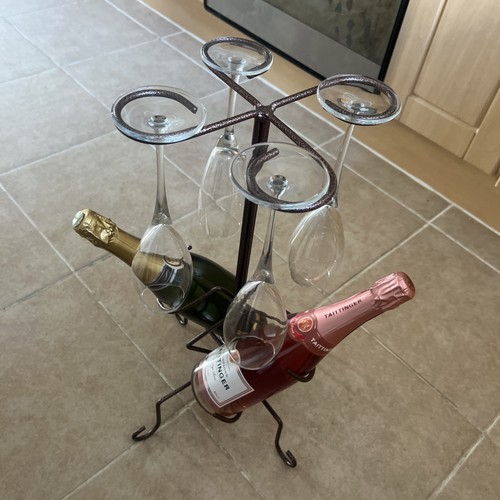 Metal wine rack counter - metal,