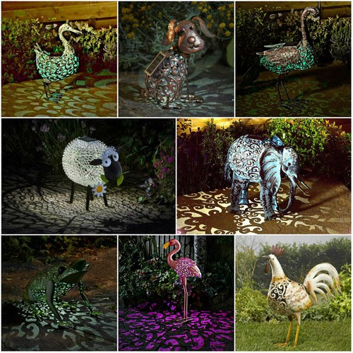 Solar powered metal garden - metal,