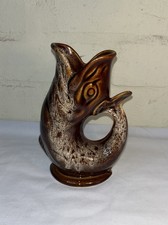 Fosters Pottery treacle brown gurgle glug jug retro vintage 16cm TV Film Prop