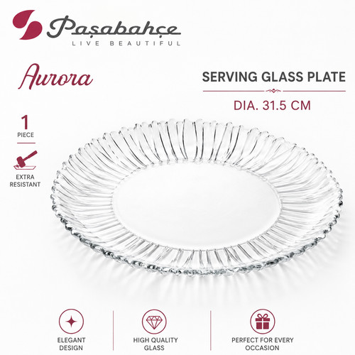 Pasabahce aurora glass serving - aurora,