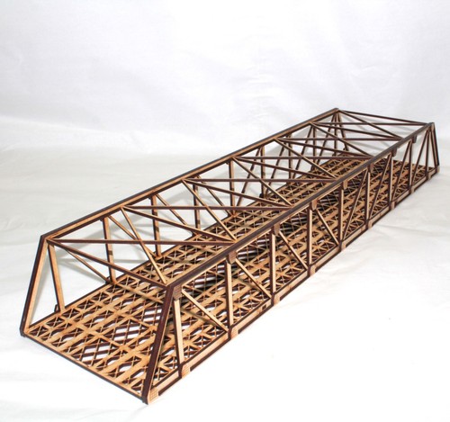 Model railway girder bridge - model,