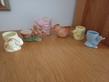 6 DIFFERENT COLLECTABLE VINTAGE ‘ANIMAL’ CERAMIC EGG CUPS (A)