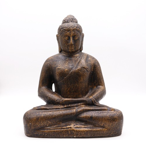 Large concrete buddha statue - concrete,