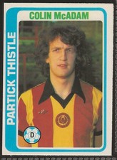 TOPPS-FOOTBALL (SCOTTISH RED BACK 1979)-#033- PARTICK THISTLE - COLIN MCADAM