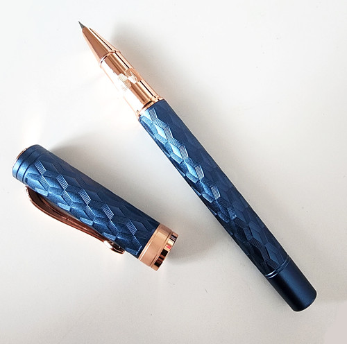 Metal fountain pen hooded - fountain, pen,