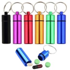 5 pcs Pill Case Keyring Stash