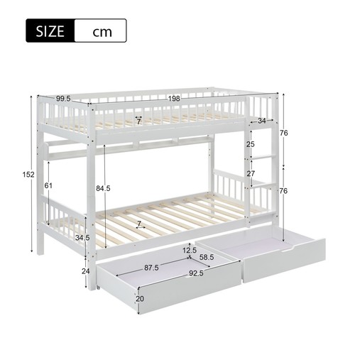 Bunk bed kids children 3ft - bed,,