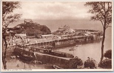 Vintage Postcard The Pier Lantern Hill Ilfracombe England Boats
