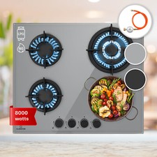 Gas Hob 60 cm 4 Burner Glass