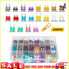 220Pcs/set Car Auto Assorted Fuse Replacement fuses size regular blade ATC ATO