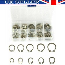 100* 304 Stainless Steel External Circlip Retaining Ring Assortment 8-18mm Set