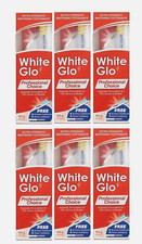 WHITE GLO Extra Strength Whitening Toothpaste Professional Choice -Pack of 6