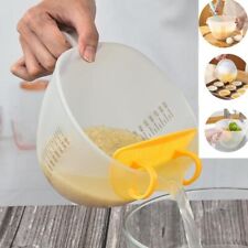 2-Pack Rice Washing Bowl & Measuring Cup Set | BPA-Free, Multi-Purpose Kitchen