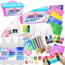 57Pcs Slime Kit for Kids Glow