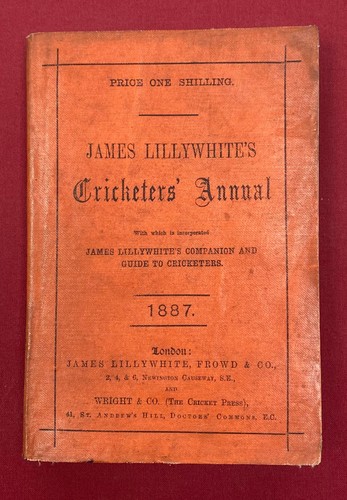 1887 james lillywhite - 1887, lillywhite’s