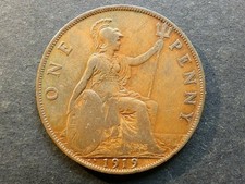 w1579. George V, Penny, 1919 KN.