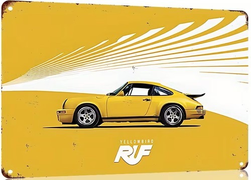 Ruf porsche tin sign - sign, cm