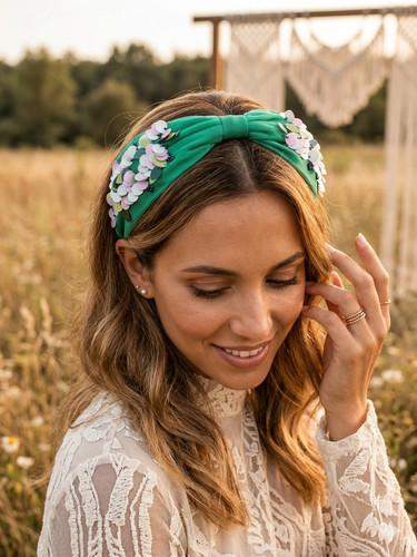 Anthropologie hairband green - anthropologie,