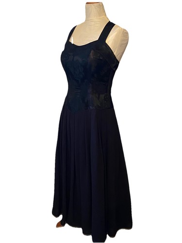 Rare 80s black satin - black,