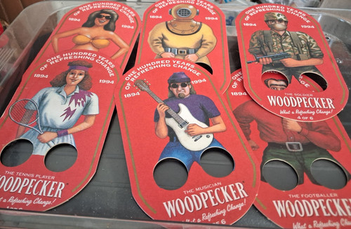 Vintage woodpecker cider beer - cider,