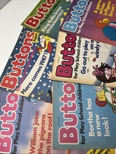 6 x BUTTONS For Play School Children -Vintage Comics Bundle 1986- Postman Pat