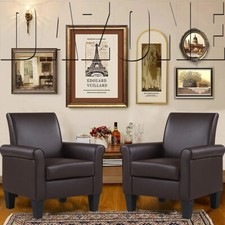 Faux Leather Accent Chair Soft