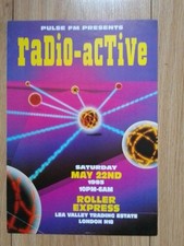 Pulse FM -   Radio-Active May 93 @ Roller Express London A4 Rave Flyer