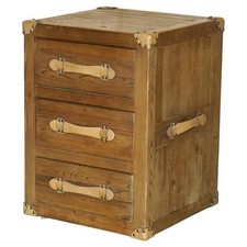 RECLIAMED WOOD & BROWN LEATHER